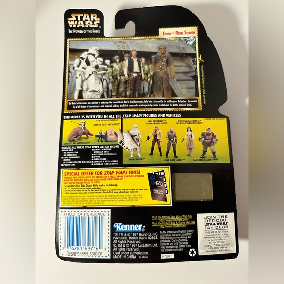 Star Wars Power of Force Endor Rebel Soldier Freeze Frame Figure - Picture 3 of 3